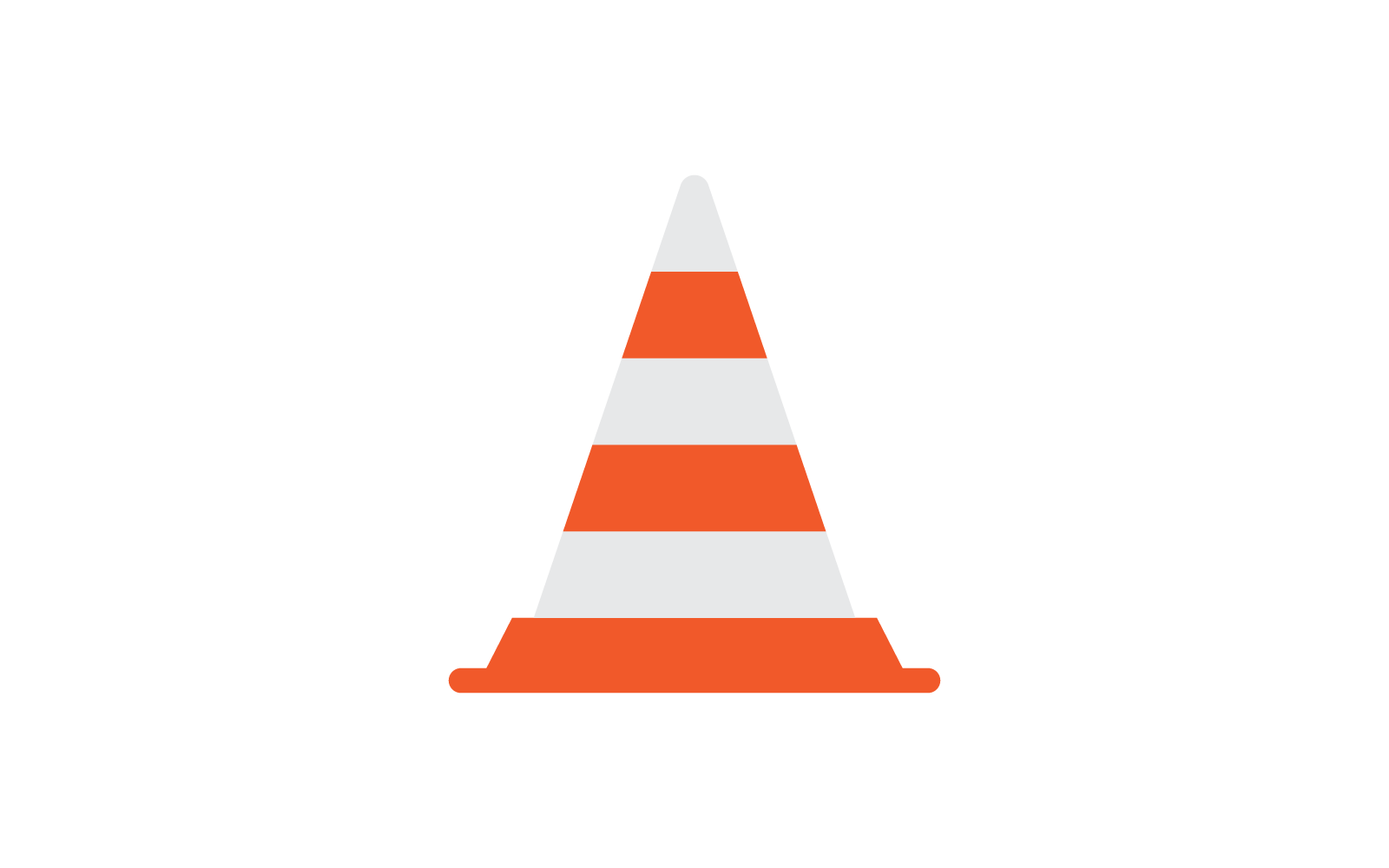 Traffic cone icon vector flat design Logo Template