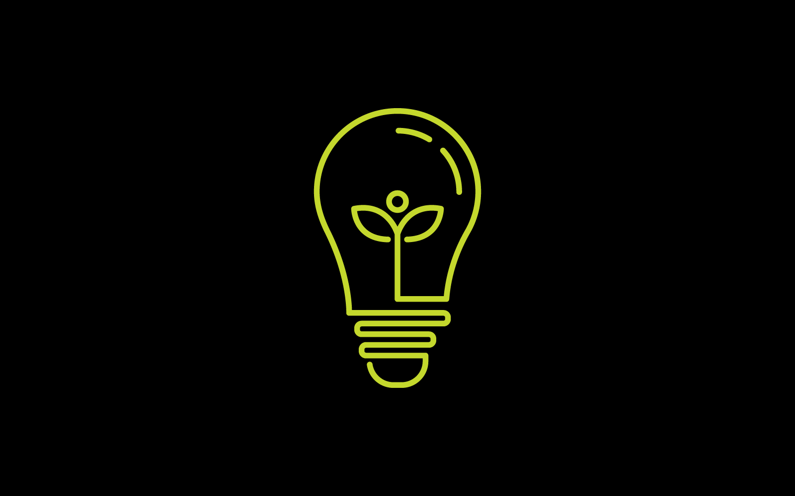 Tree and bulb line ilustration logo design template
