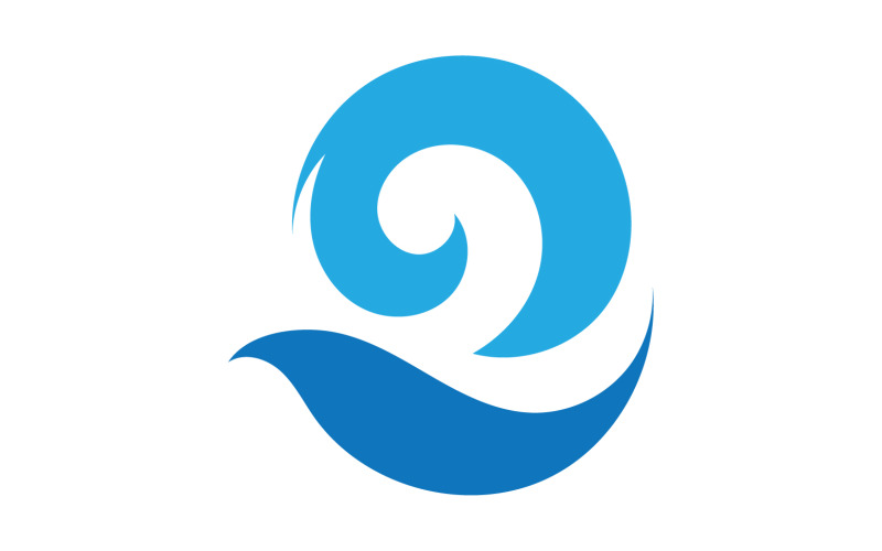 Wave water beach element version v42 Logo Template