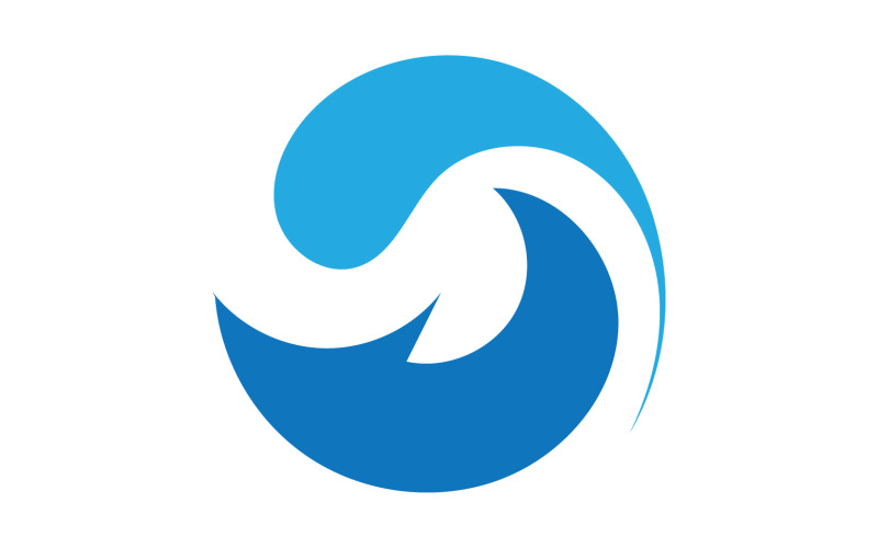 Wave water beach element version v43 Logo Template