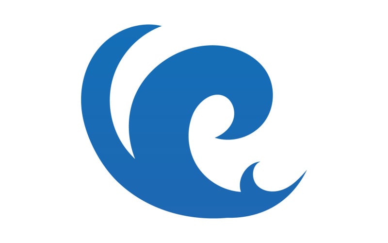 Wave water beach element version v44 Logo Template