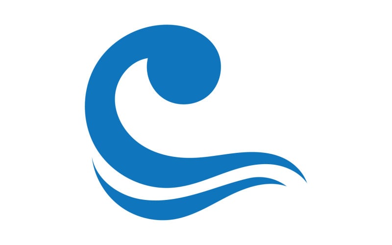 Wave water beach element version v45 Logo Template