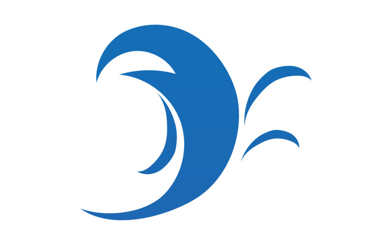 Wave water beach element version v47 Logo Template