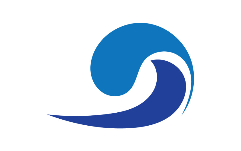 Wave water beach element version v49 Logo Template