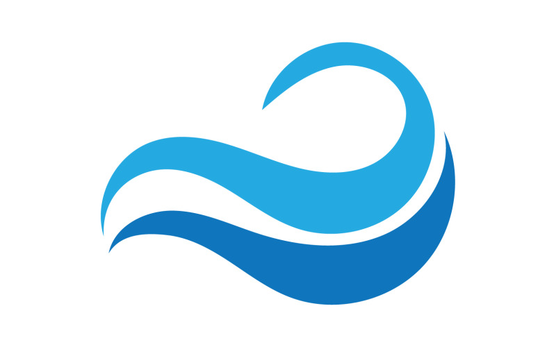 Wave water beach element version v50 Logo Template