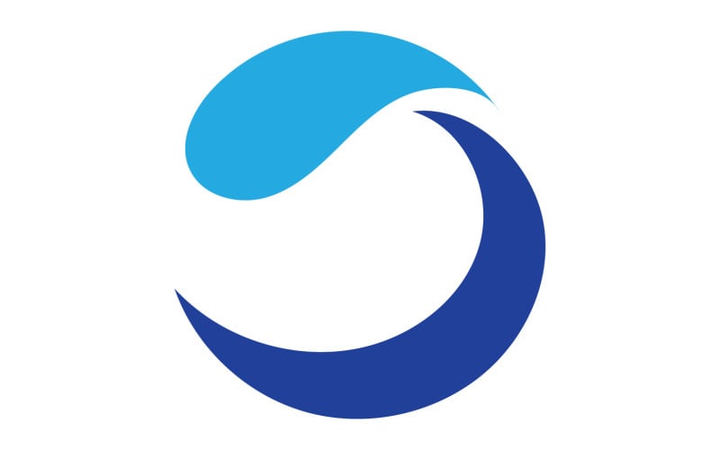 Wave water beach element version v51 Logo Template