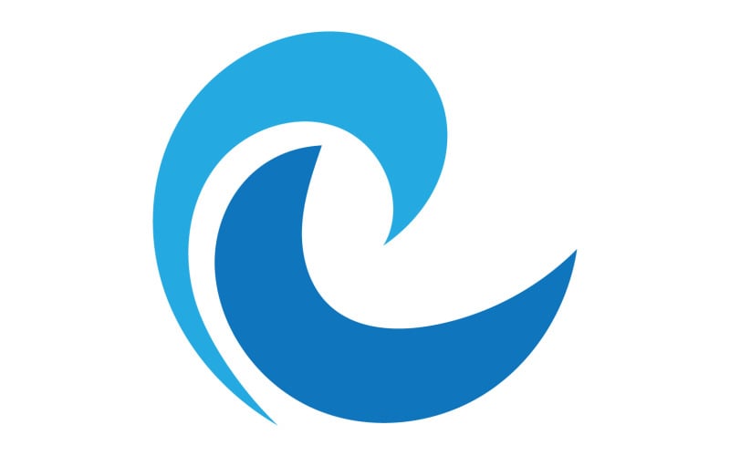 Wave water beach element version v52 Logo Template
