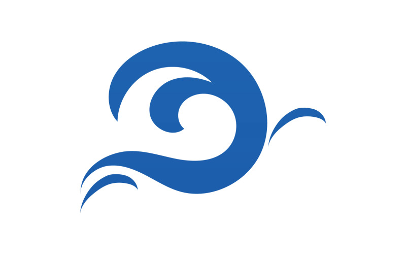 Wave water beach element version v55 Logo Template
