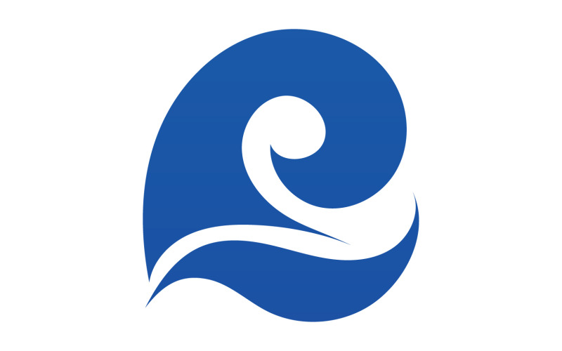 Wave water beach element version v62 Logo Template