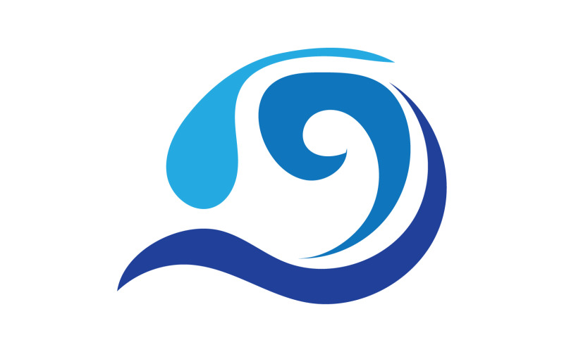 Wave water beach element version v64 Logo Template