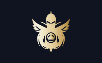 Wings Alien Logo Design Template