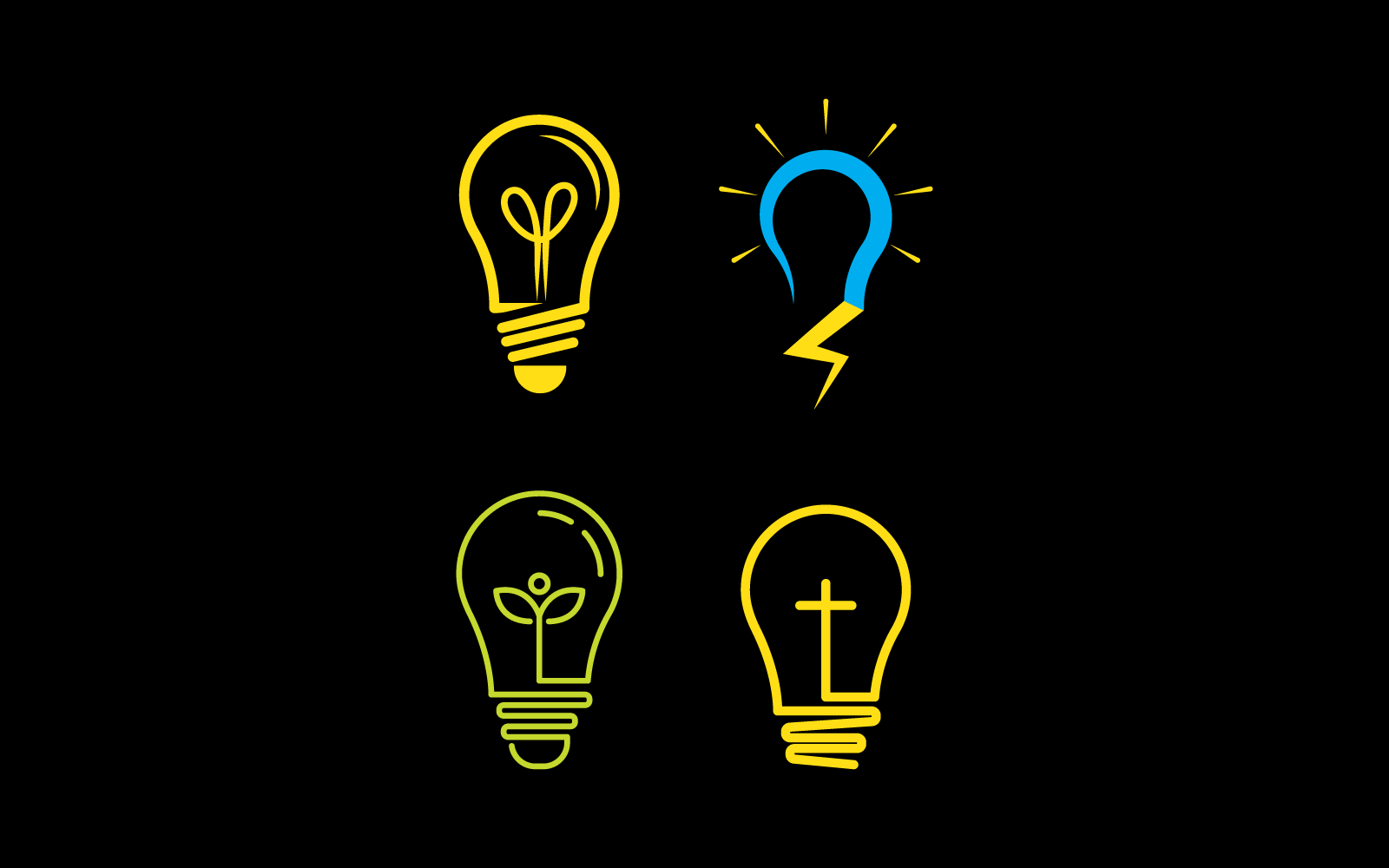 Bulb technology logo vector design illustration template