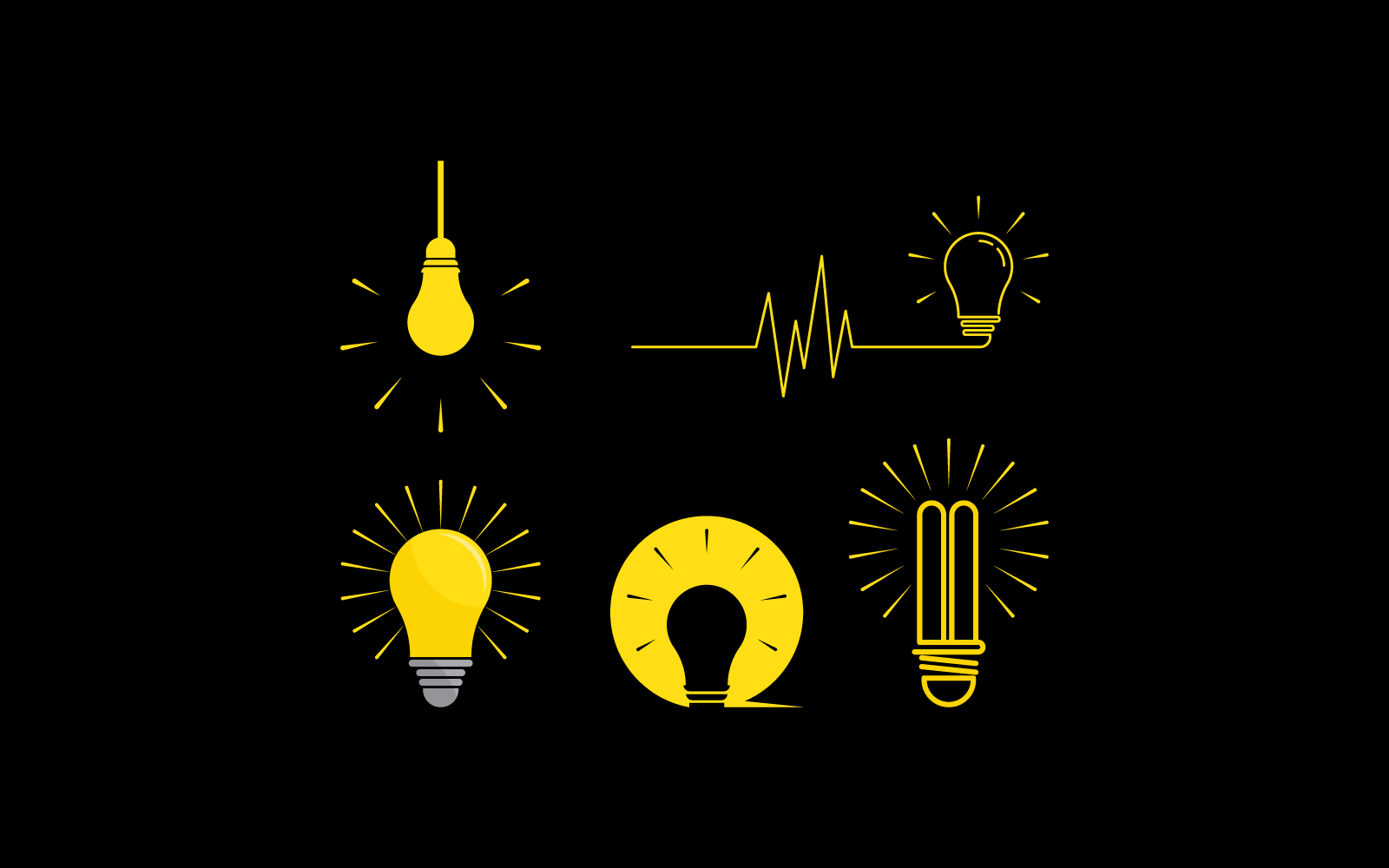 Bulb technology logo vector illustration flat design