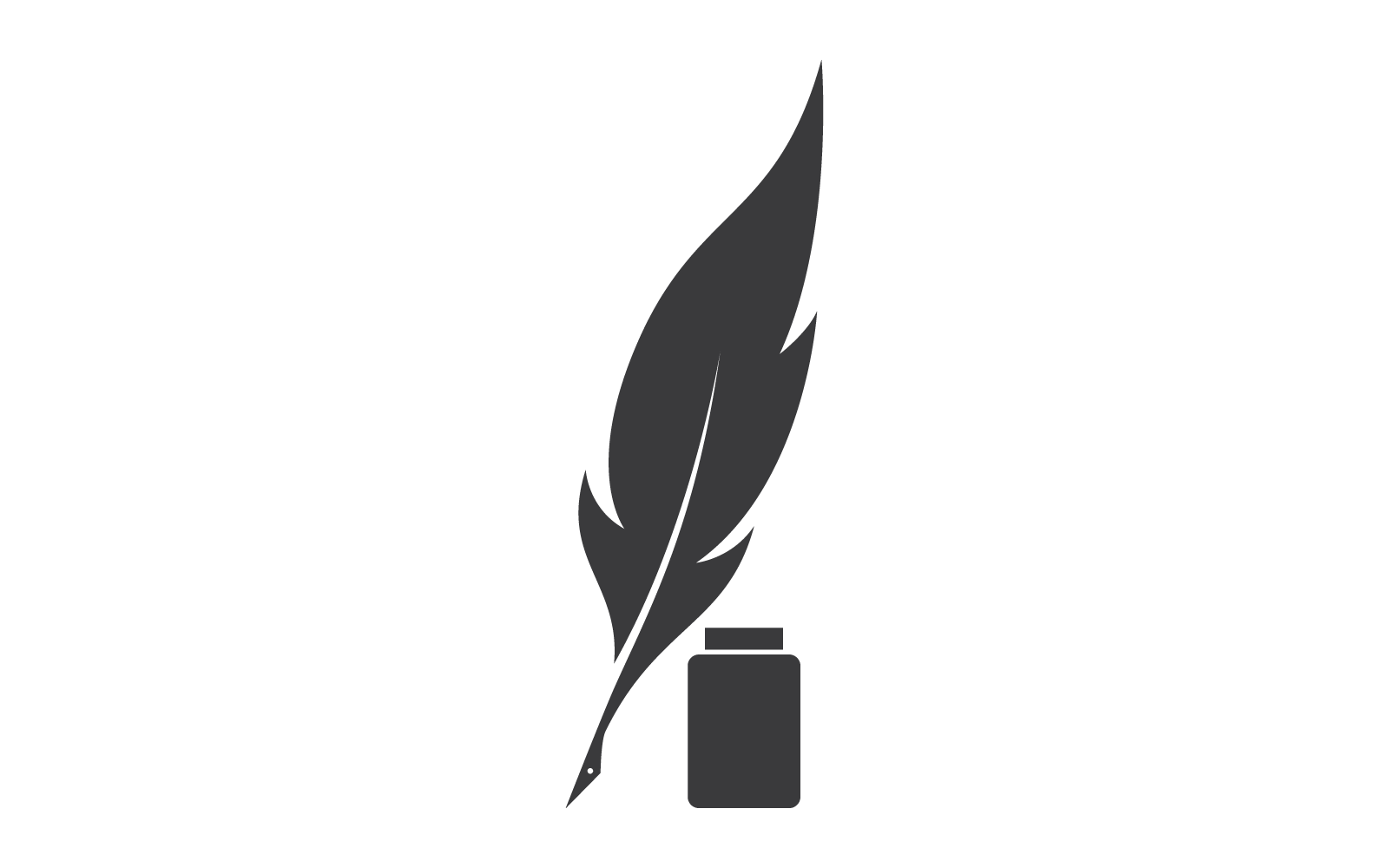 Feather ilustration logo icon vector template