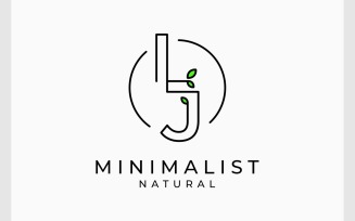 Letter L J Natural Minimalist Logo