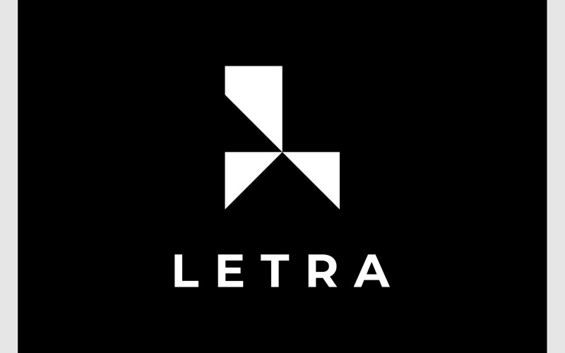 Letter L Modern Geometric Logo Logo Template