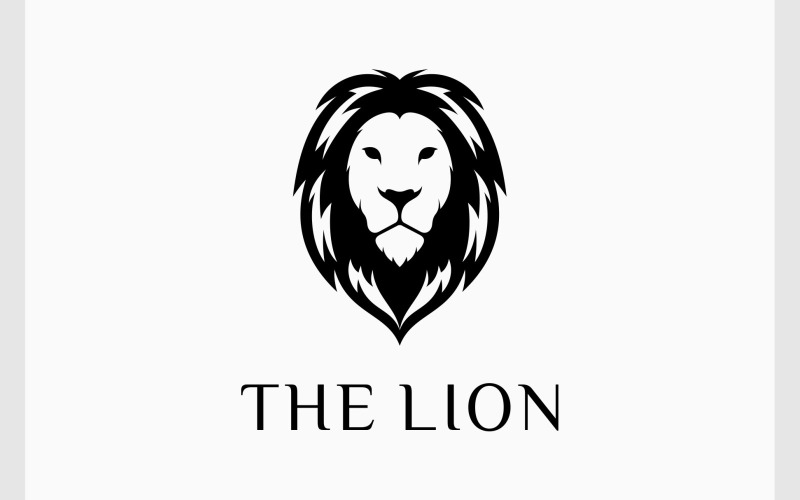 Lion Head Silhouette Logo Logo Template