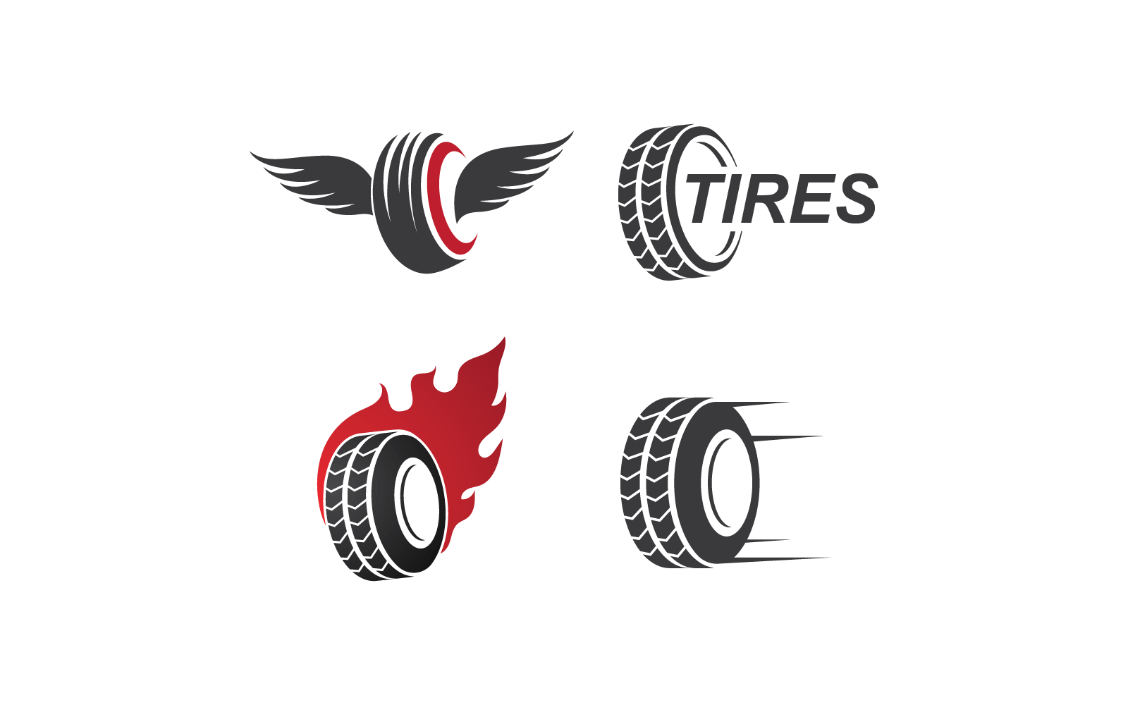 Opony ilustracja projekt logo szablon wektora