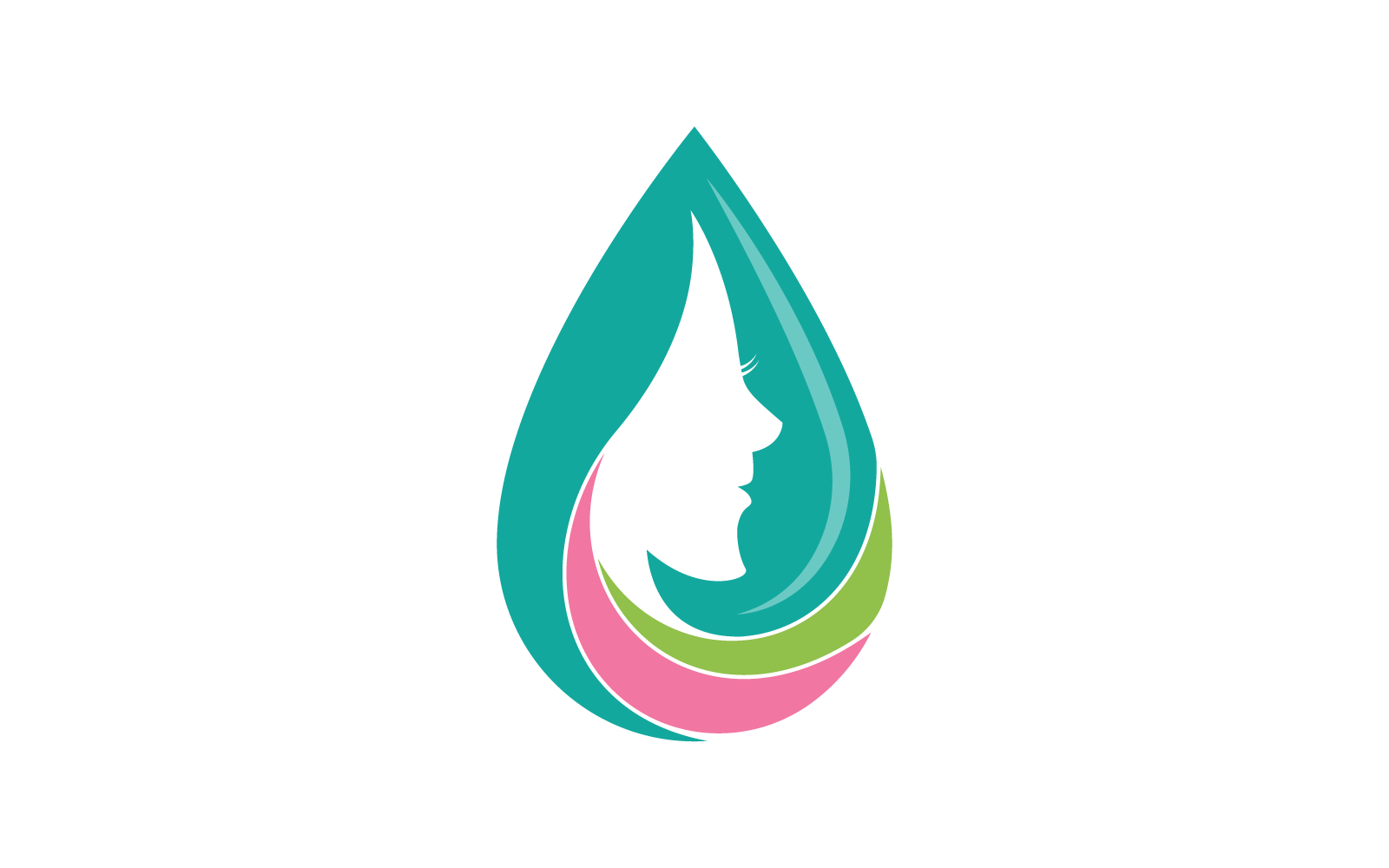 Plantilla de vector de ilustración de logotipo de cara de mujer de belleza