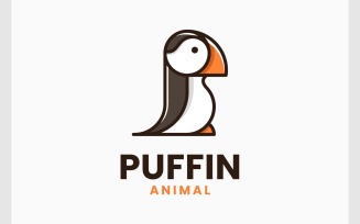 Puffin Bird Cartoon Mascot Logo