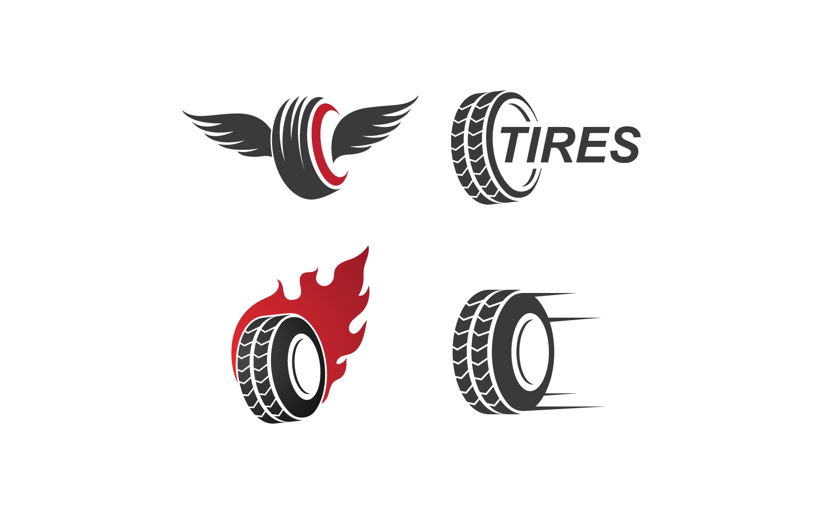 Tires illustration design logo vector template