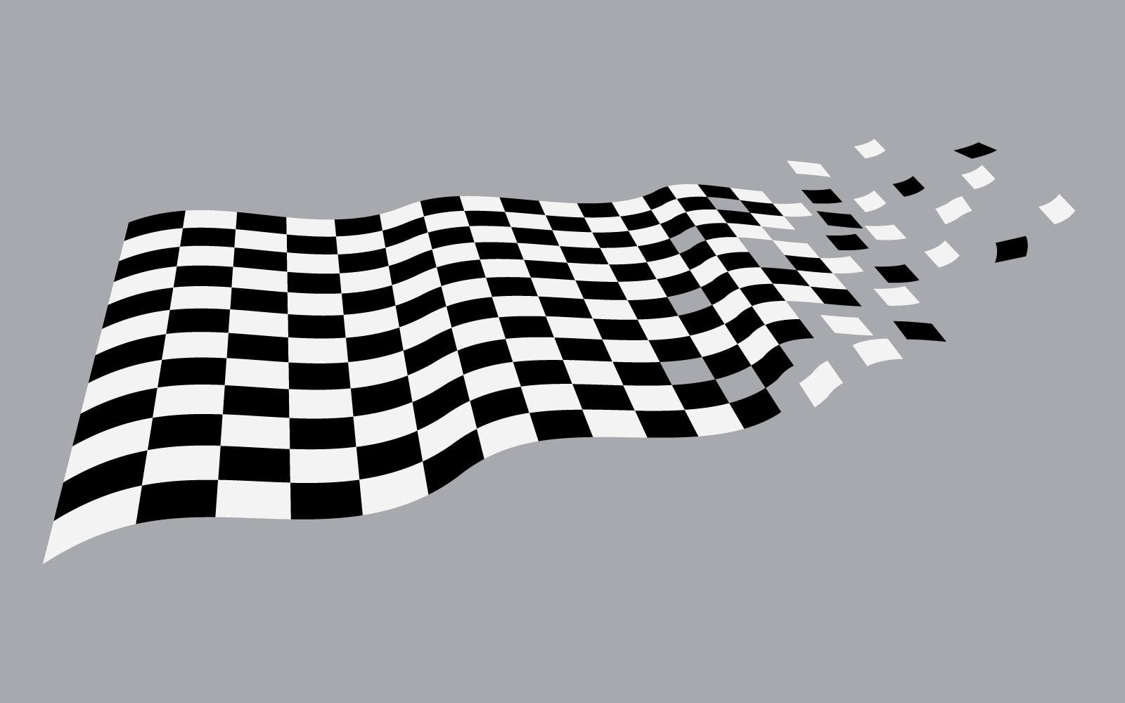 Векторный шаблон иллюстрации гоночного флага, плоский дизайн