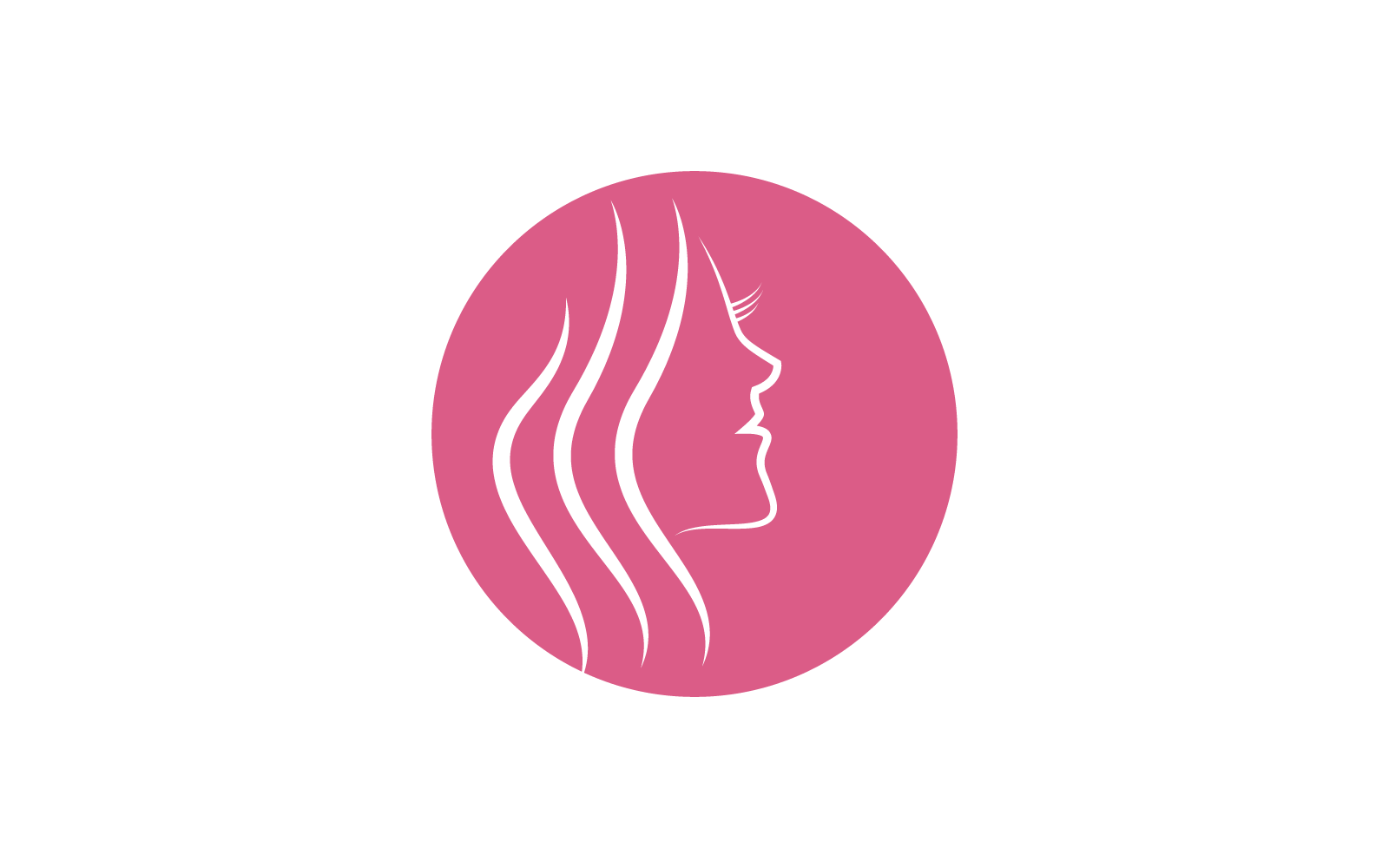 Beauty Woman face logo vector template design