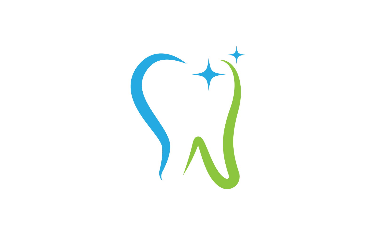 Diş logosu şablonu vektör illüstrasyon şablonu düz tasarımı