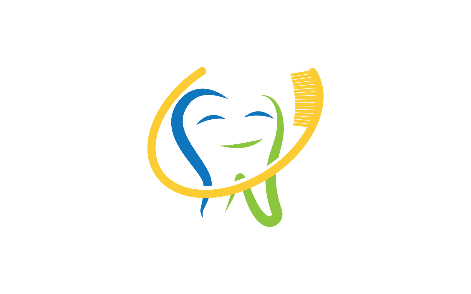 Diş şablonu logo vektör illüstrasyonu düz tasarımı