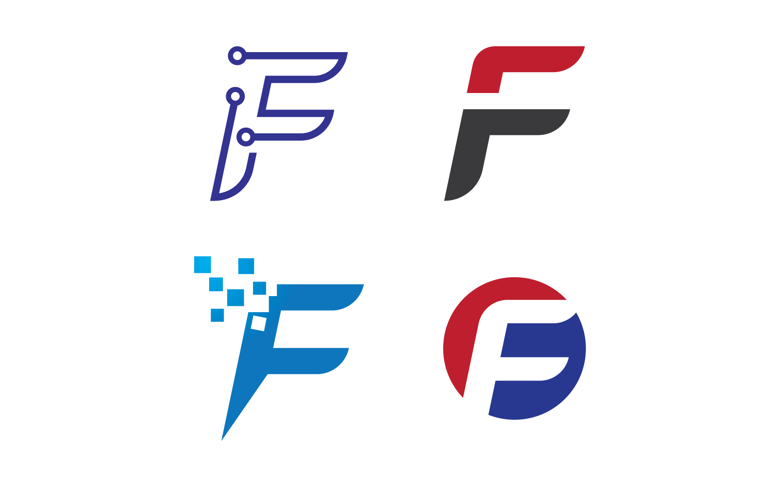 F initial letter logo illustration vector design Logo Template
