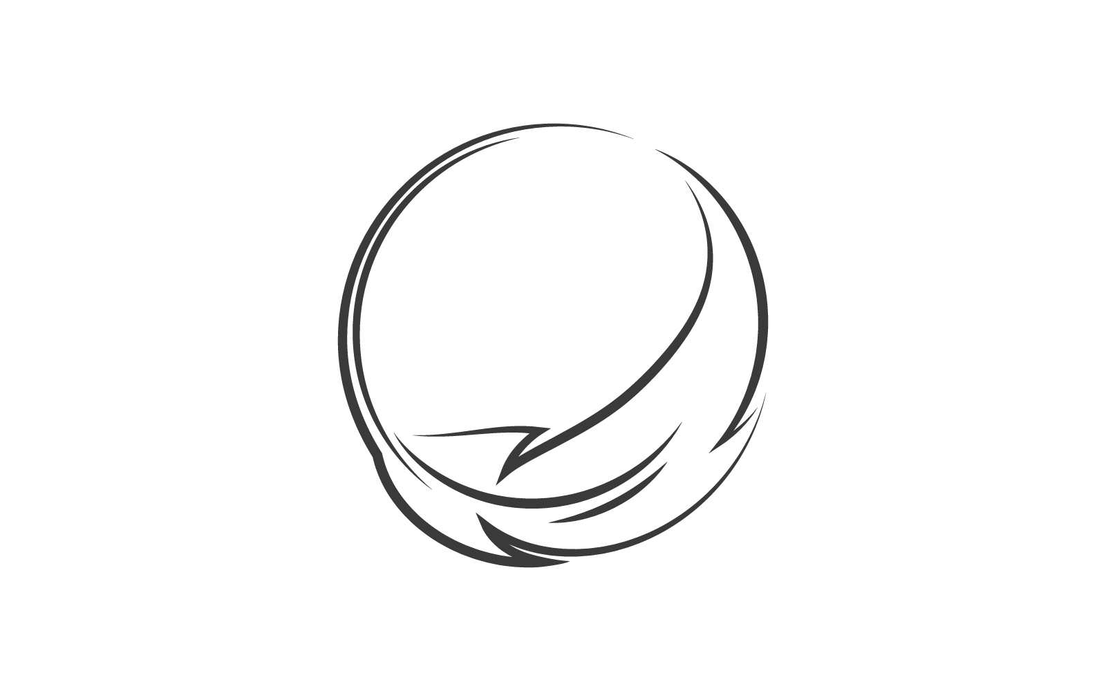 Feather illustration design vector flat design Logo Template