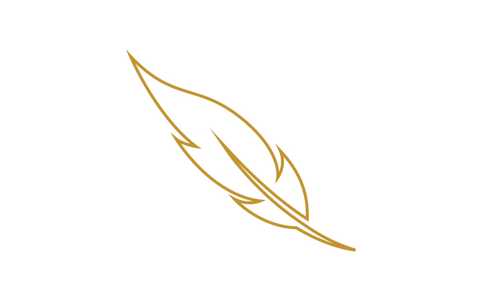 Feather illustration vector flat design template Logo Template