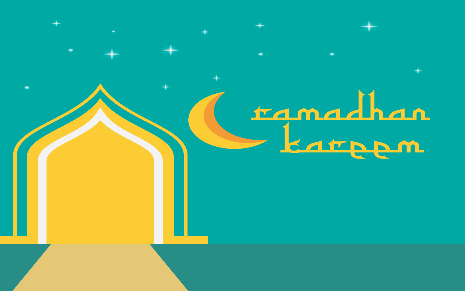 Ramadhan kareem poster banner or wallpaper icon vector template