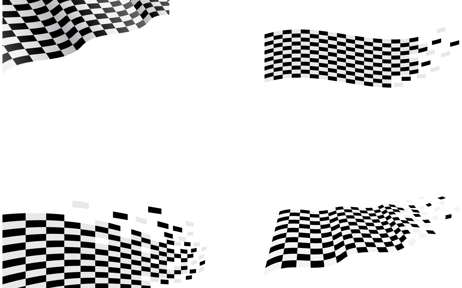 Set of Race flag logo vector template