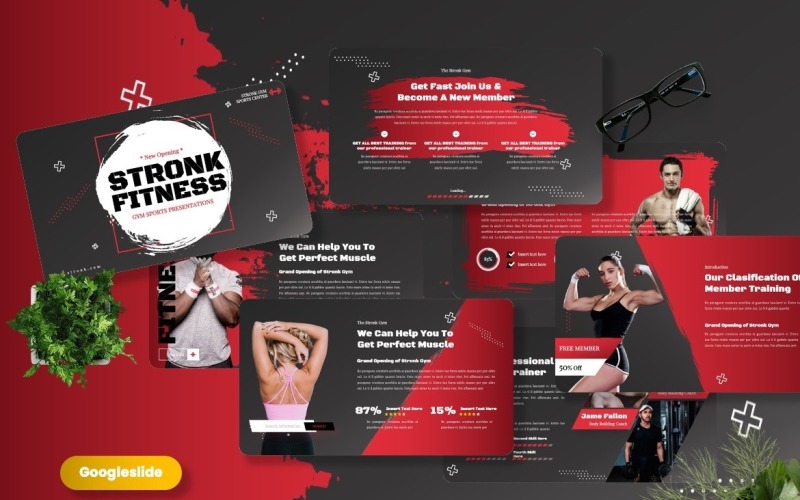 Stronk - Gym Sports Googleslide Templates Google Slide