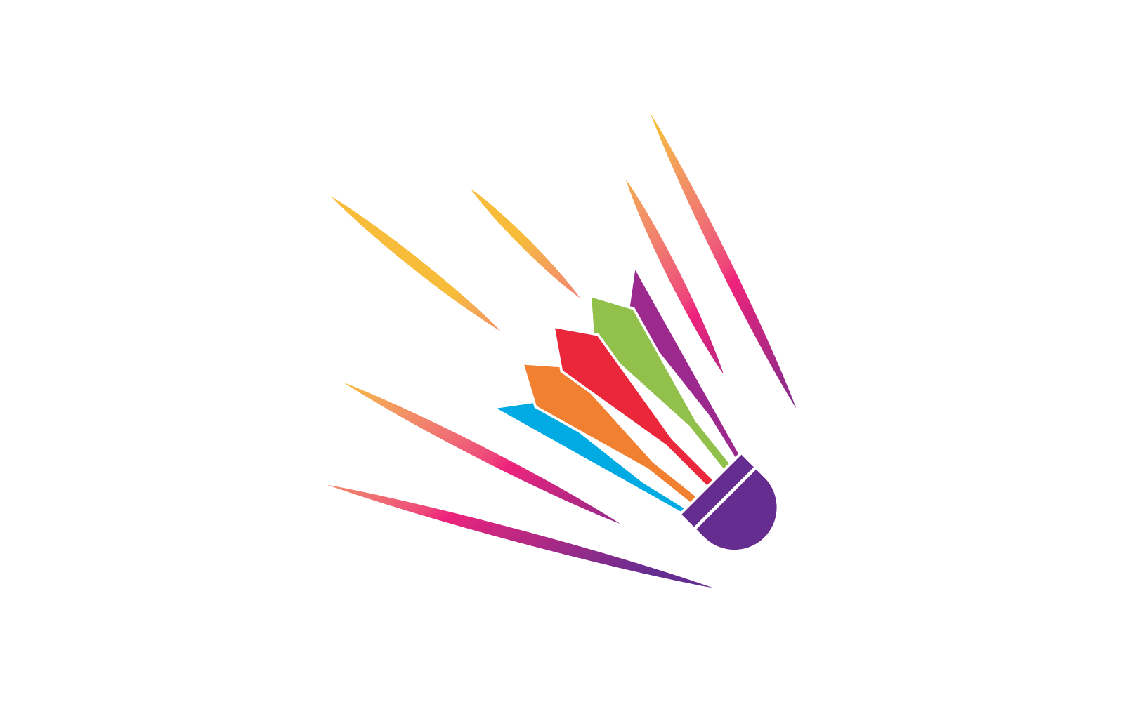 Suttle cock badminton logo illustration vector design