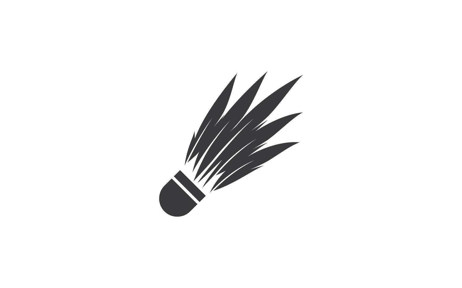 Suttle cock 羽毛球标志插画矢量设计模板