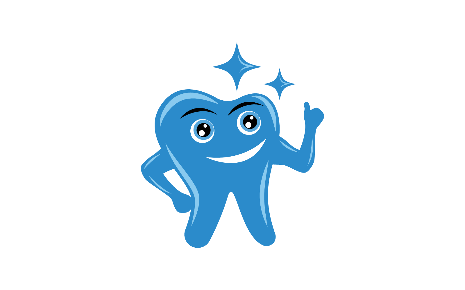 Tandheelkundige logo illustratie platte ontwerpsjabloon
