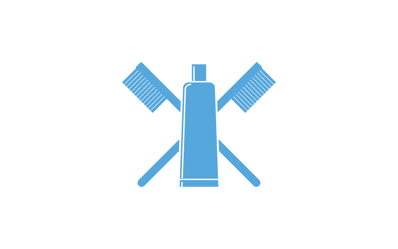 Toothbrush icon logo vector flat design