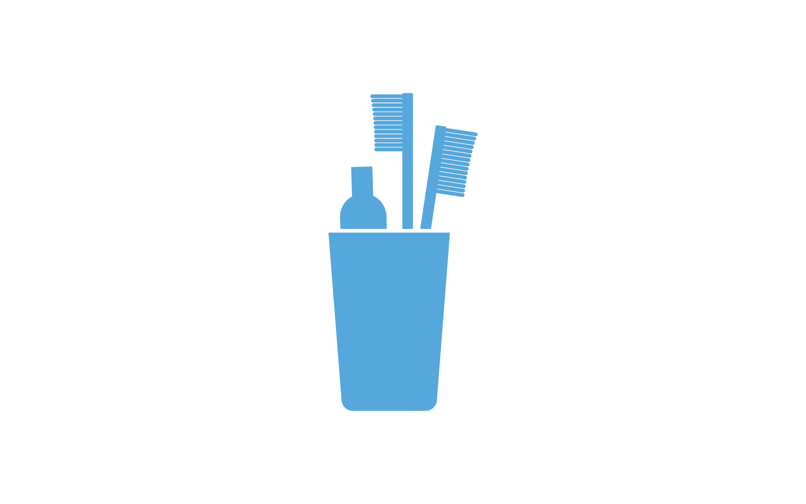 Toothbrush logo icon vector flat design