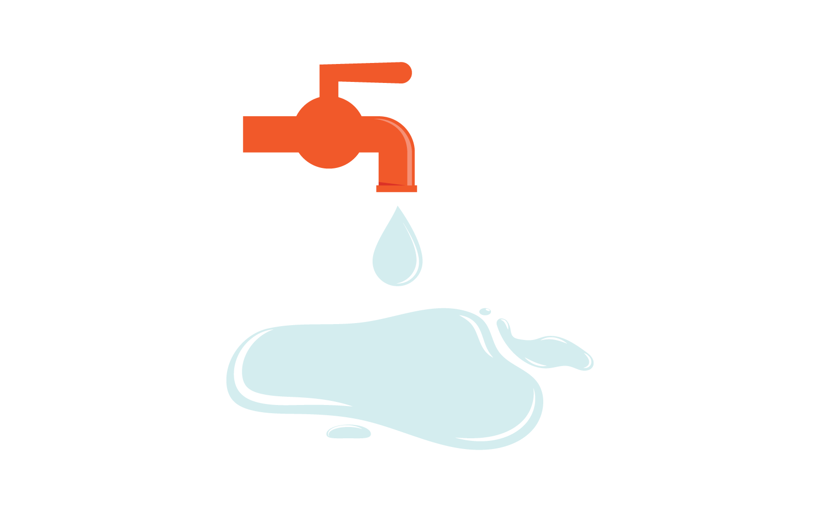 Wasser-Sanitär-Logo-Vektor-Design-Vorlage