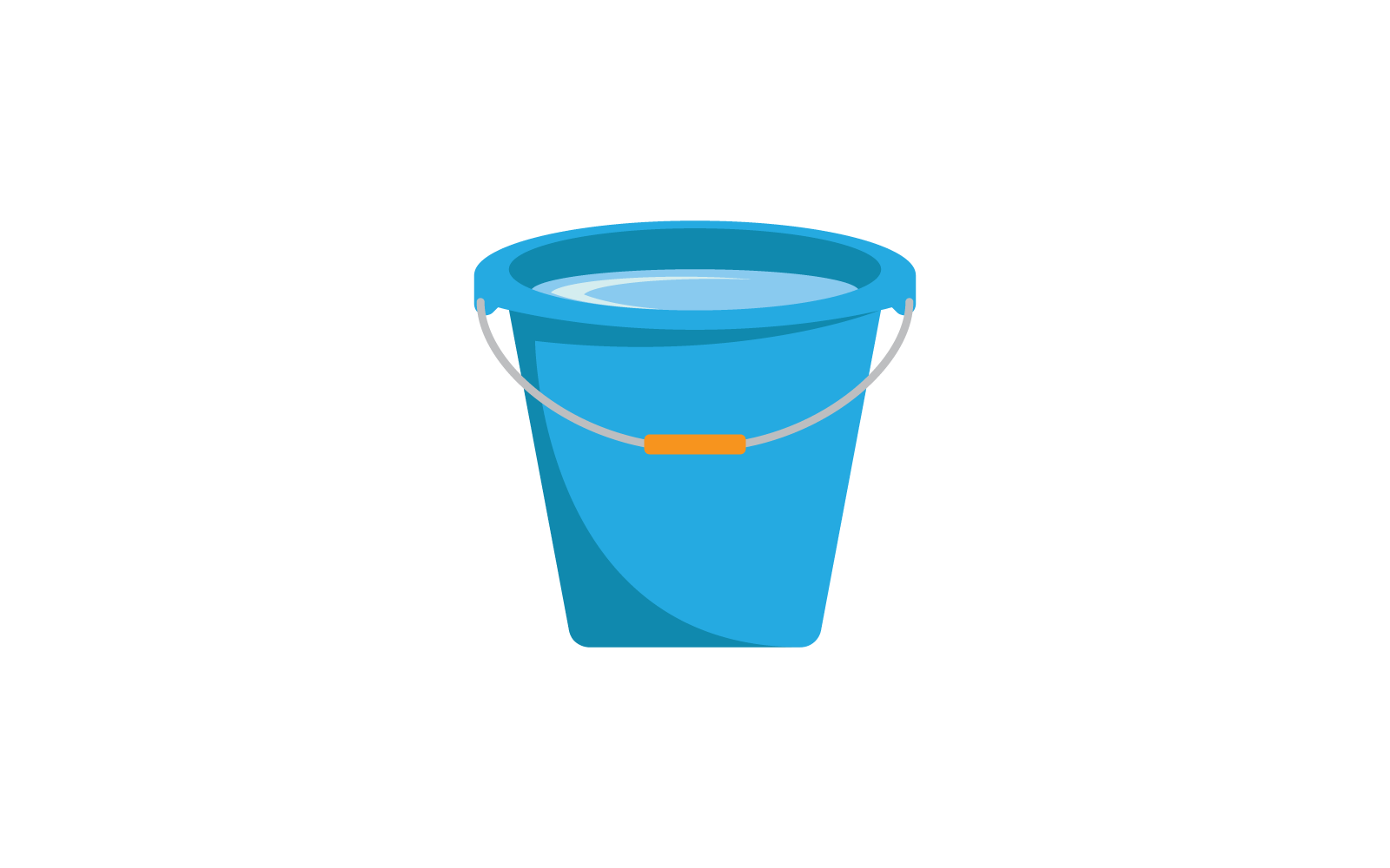 Water bucket icon flat design illustration vector template
