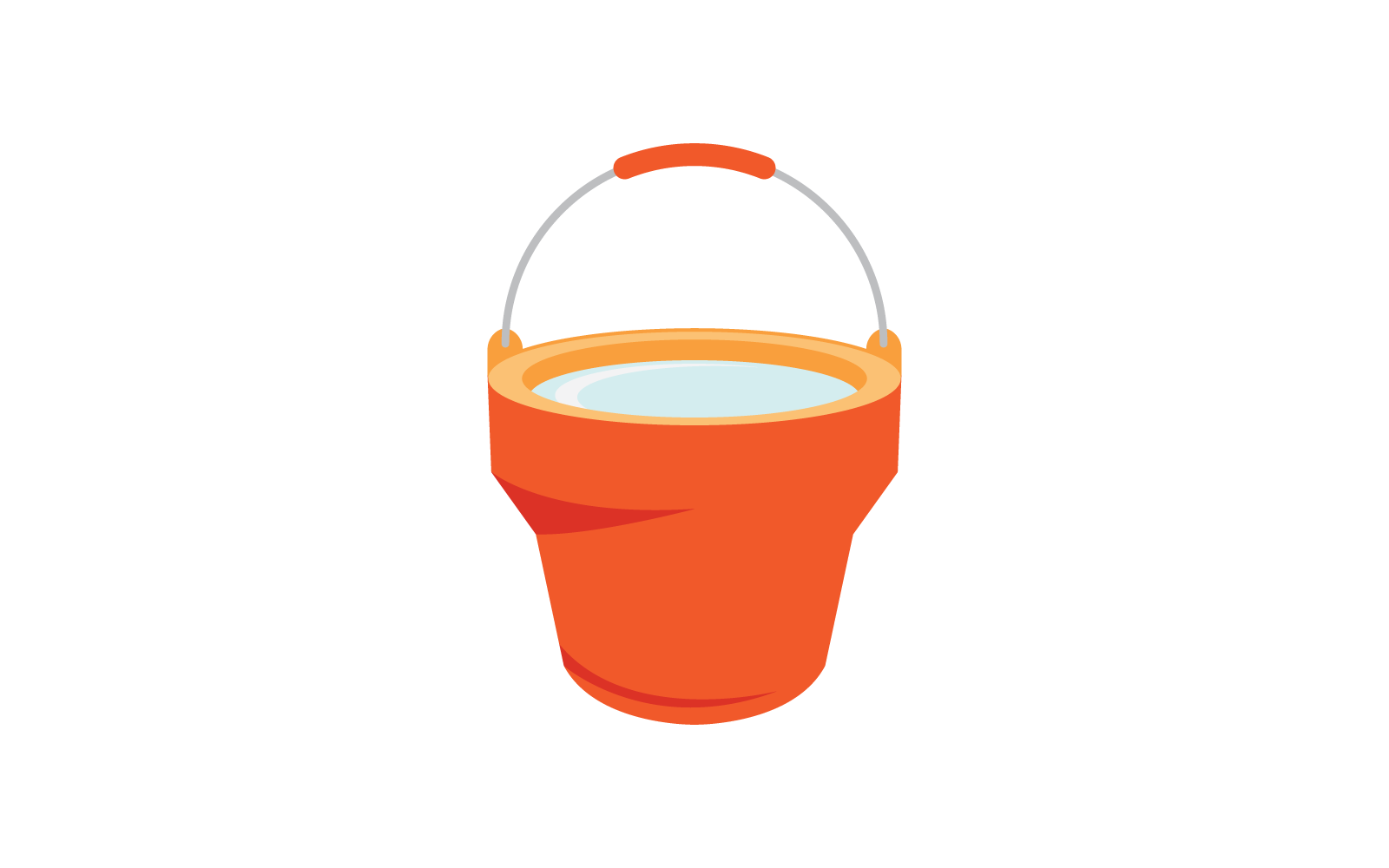 Water bucket illustration flat design template