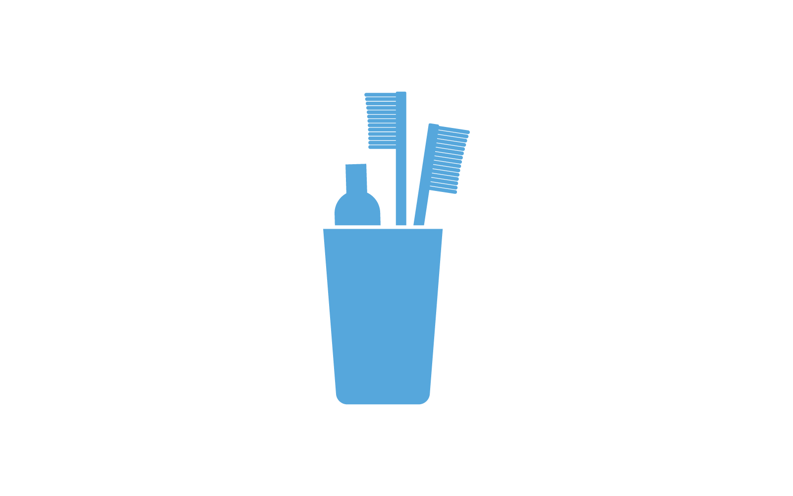ZahnbürstenLogoSymbolVektor flaches Design