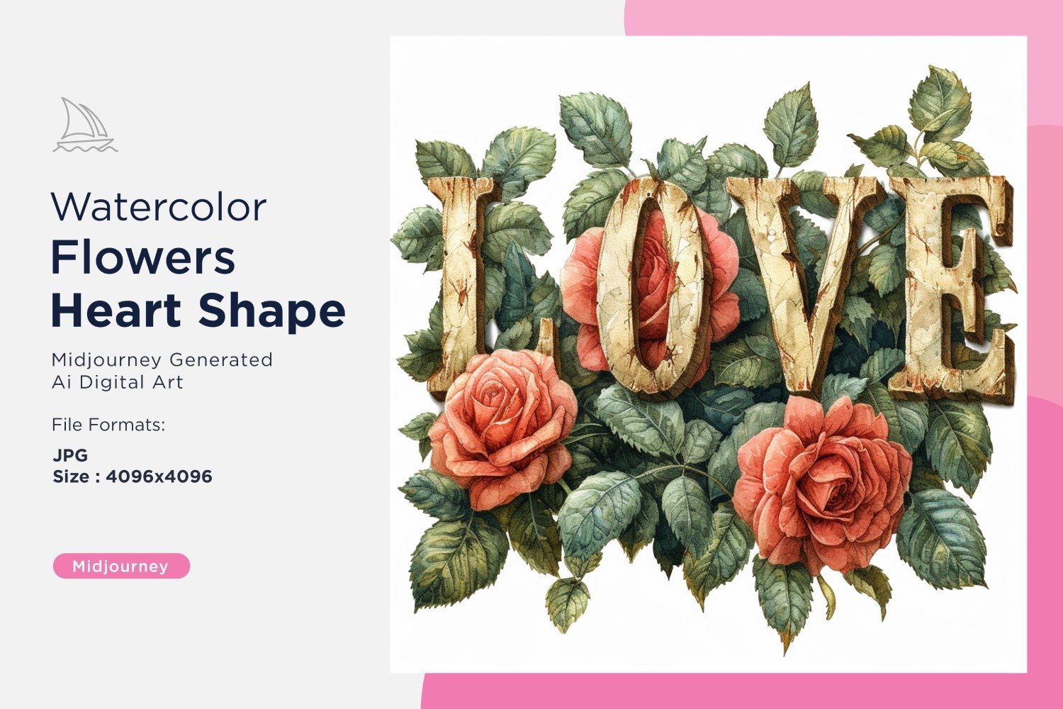 Kit Graphique #390681 Watercolor Fleurs Divers Modles Web - Logo template Preview