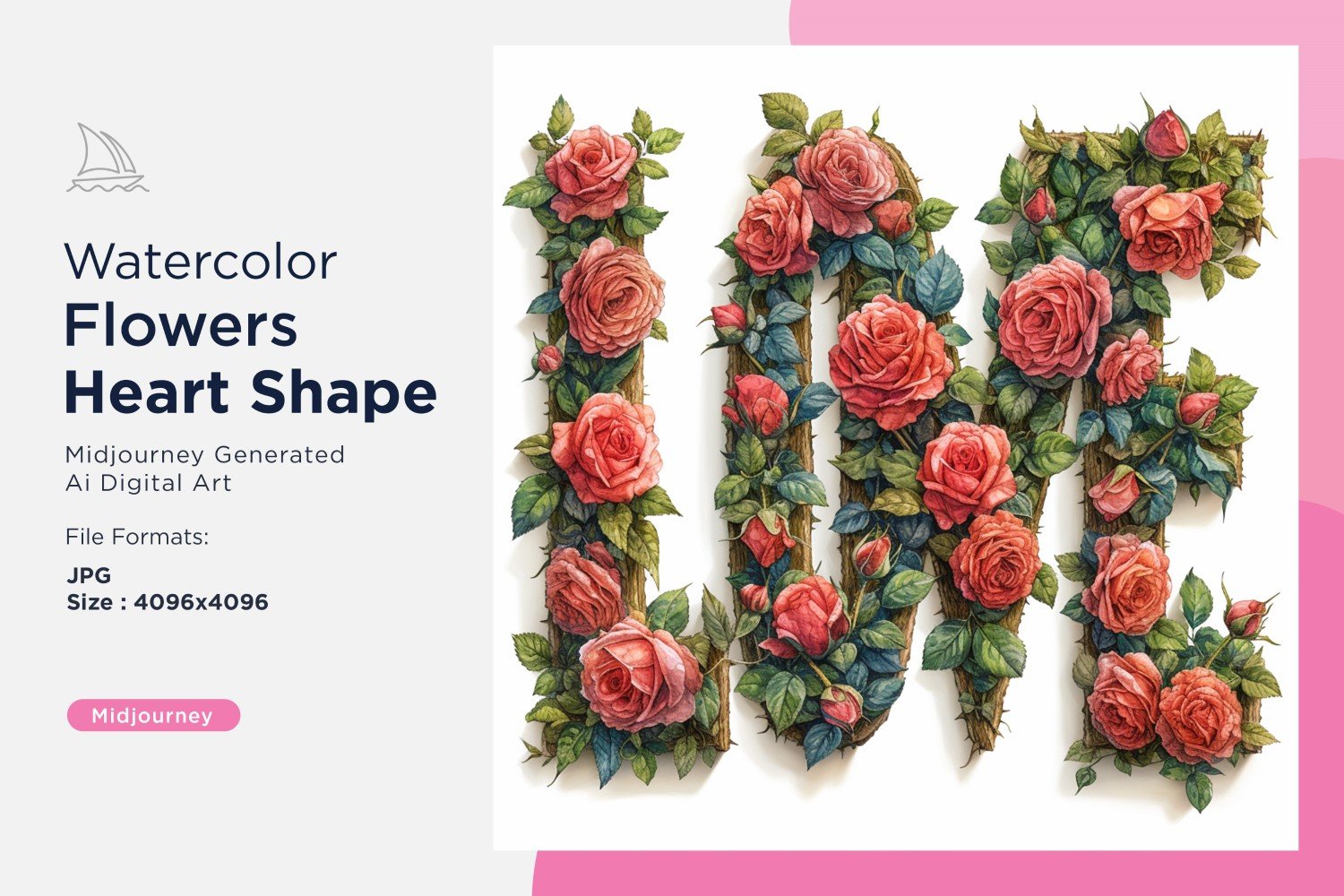 Kit Graphique #390682 Watercolor Fleurs Divers Modles Web - Logo template Preview