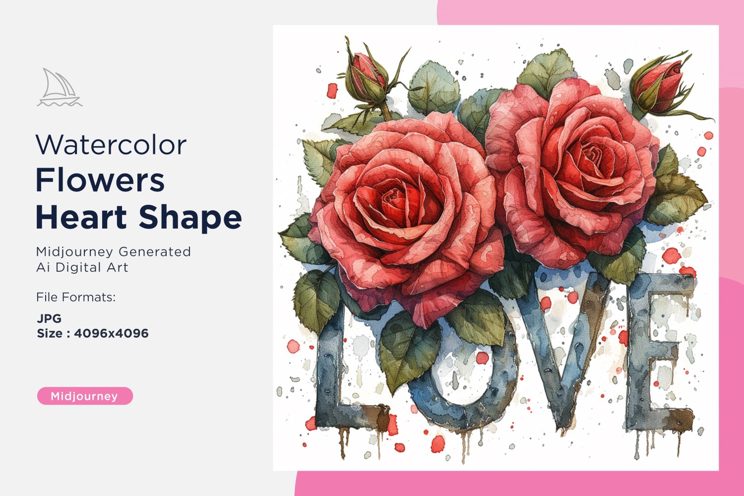 Kit Graphique #390688 Watercolor Fleurs Divers Modles Web - Logo template Preview