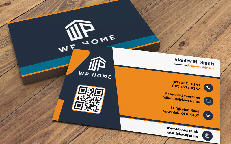 Business Card for Investment Property Strategist - Visiting Card Template Corporate Identity