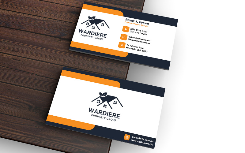 Business Card for Property Analyst - Visiting Card Template Corporate Identity