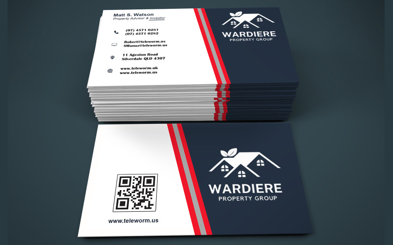 Business Card for Property Consultant - Visiting Card Corporate Identity